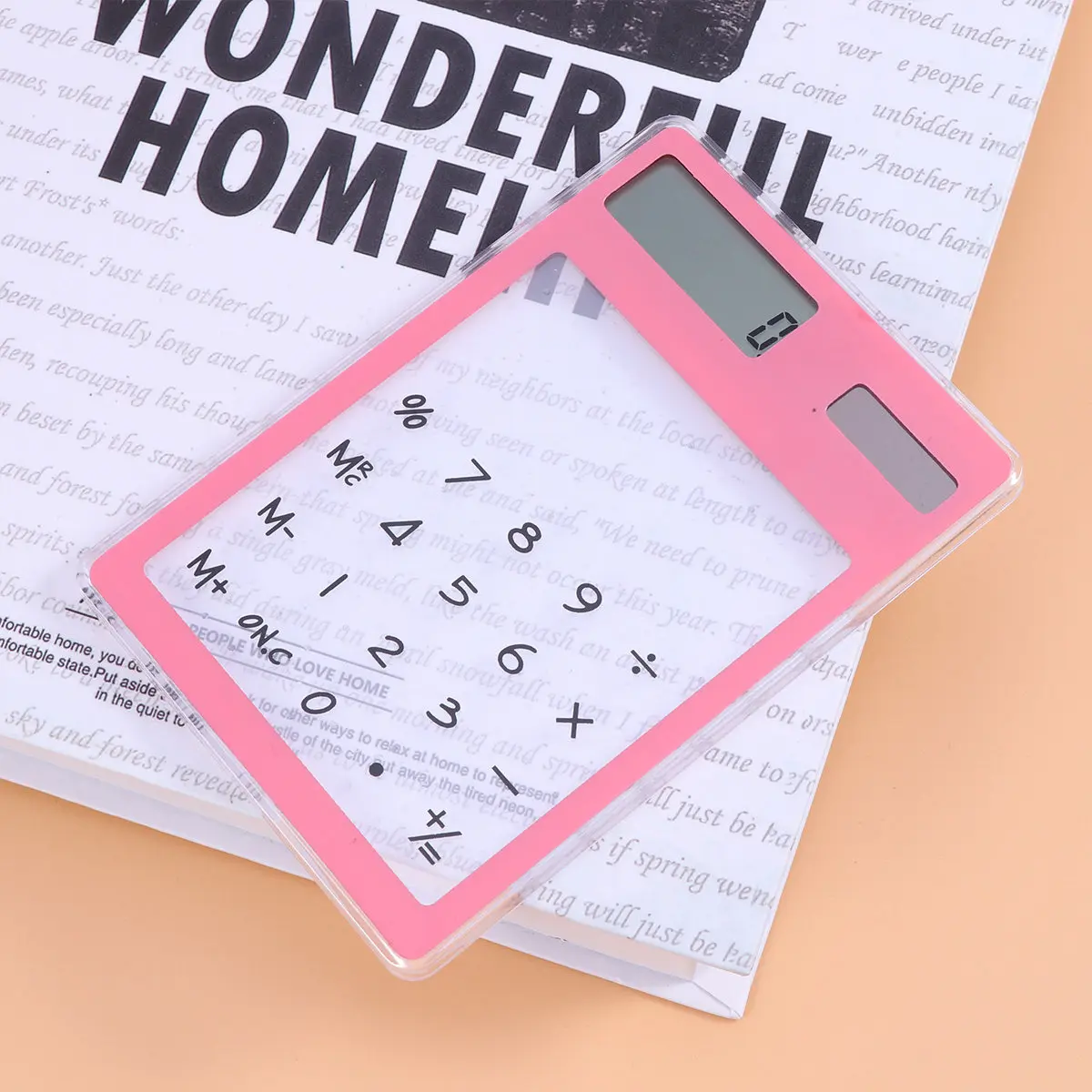 Mini Portable Calculator Solar Powered Transparent Touch Screen 8 Digit LCD Display for Students School Office Home Desktop
Mini Portable Calculator Solar Powered Transparent Touch Screen 8 Digit LCD Display for Students School Office Home Desktop