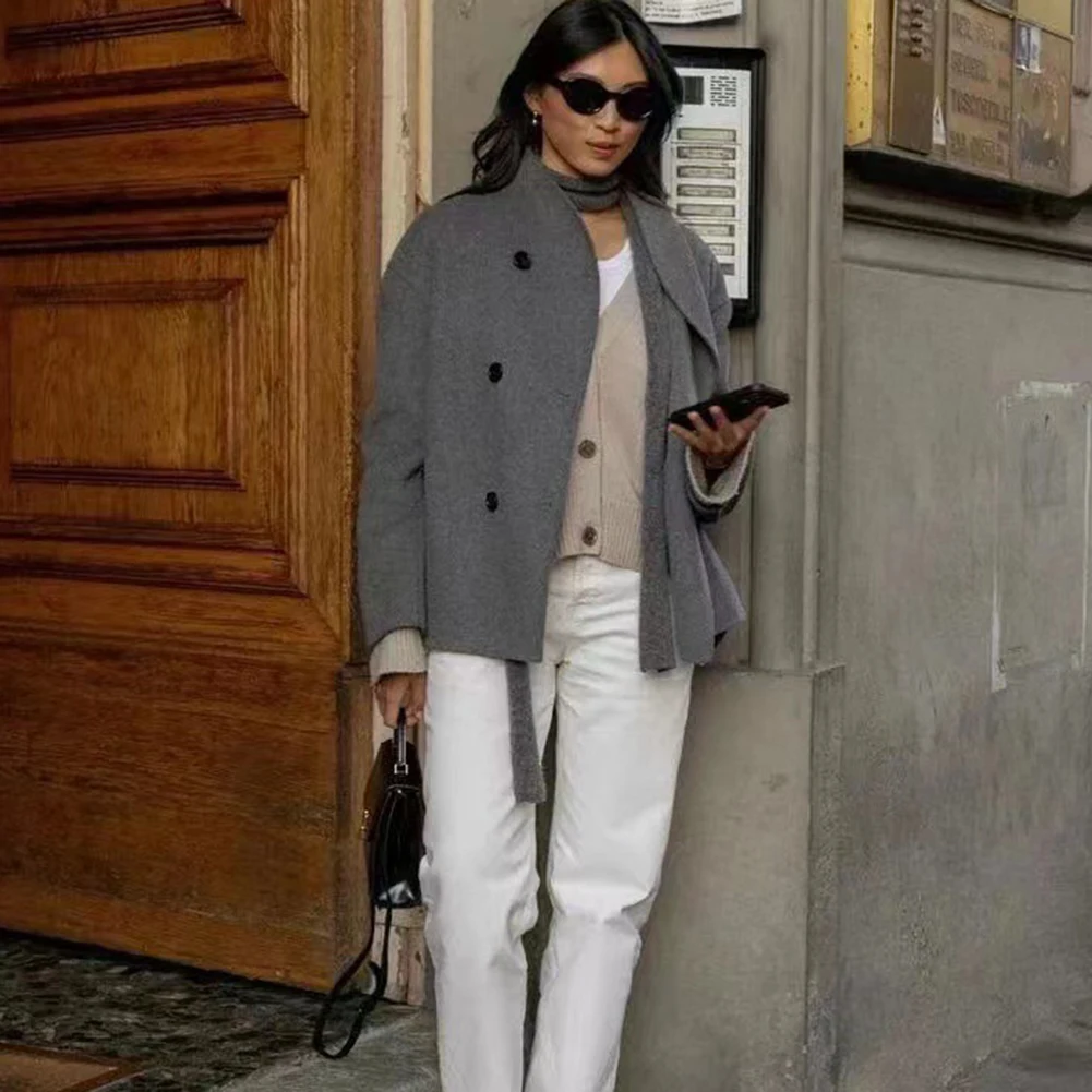 Fashion Coat Double-breasted Coat Autumn Winter Coat Long Sleeve Coat Microelasticity Fabric Autumn Winter Events
Fashion Coat Double-breasted Coat Autumn Winter Coat Long Sleeve Coat Microelasticity Fabric Autumn Winter Events