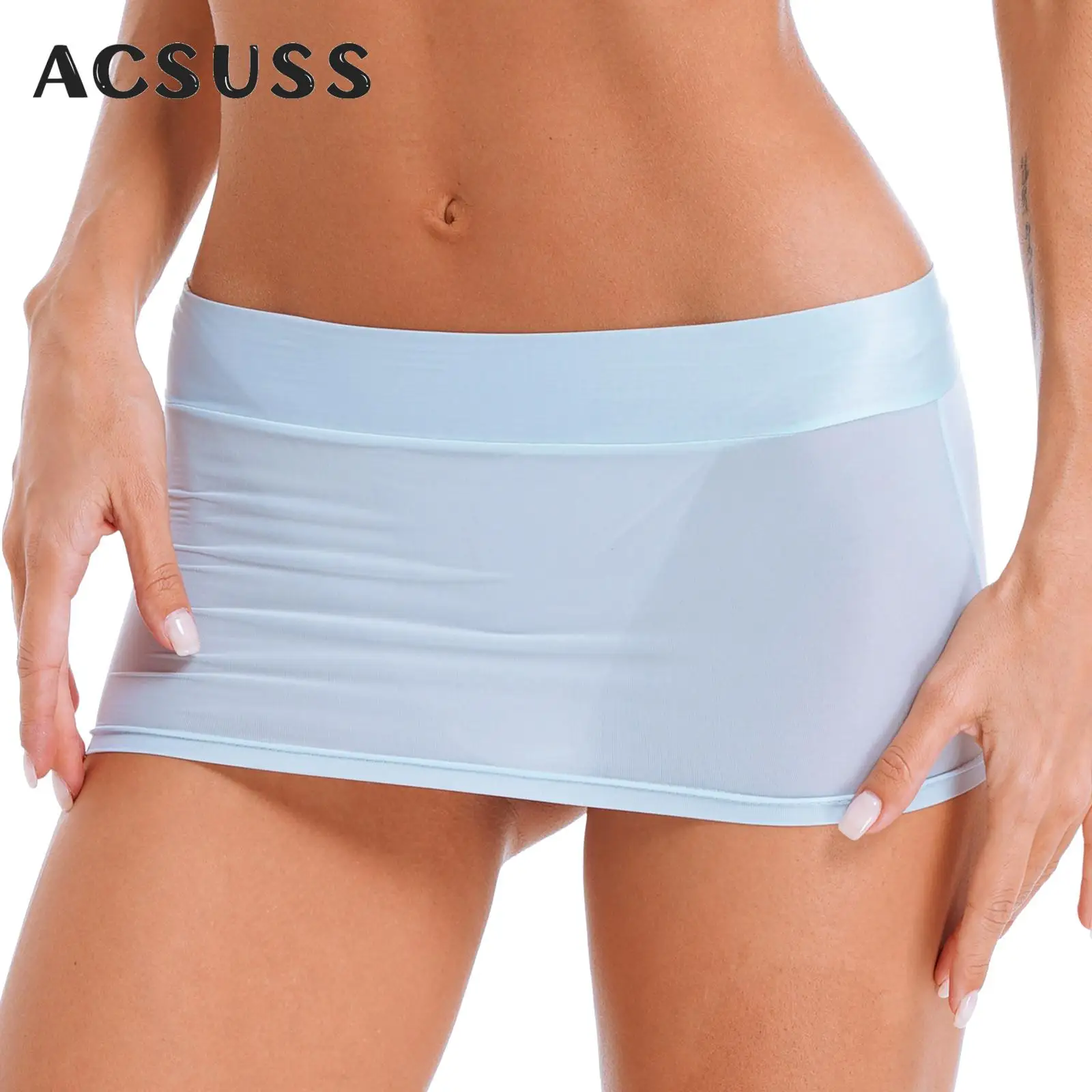 Women's Sexy Semi See-through Miniskirt Solid Color Block Bodycon Mini Skirt Beachwear Female Cover Ups Lingerie Lady Nightwear
Women's Sexy Semi See-through Miniskirt Solid Color Block Bodycon Mini Skirt Beachwear Female Cover Ups Lingerie Lady Nightwear