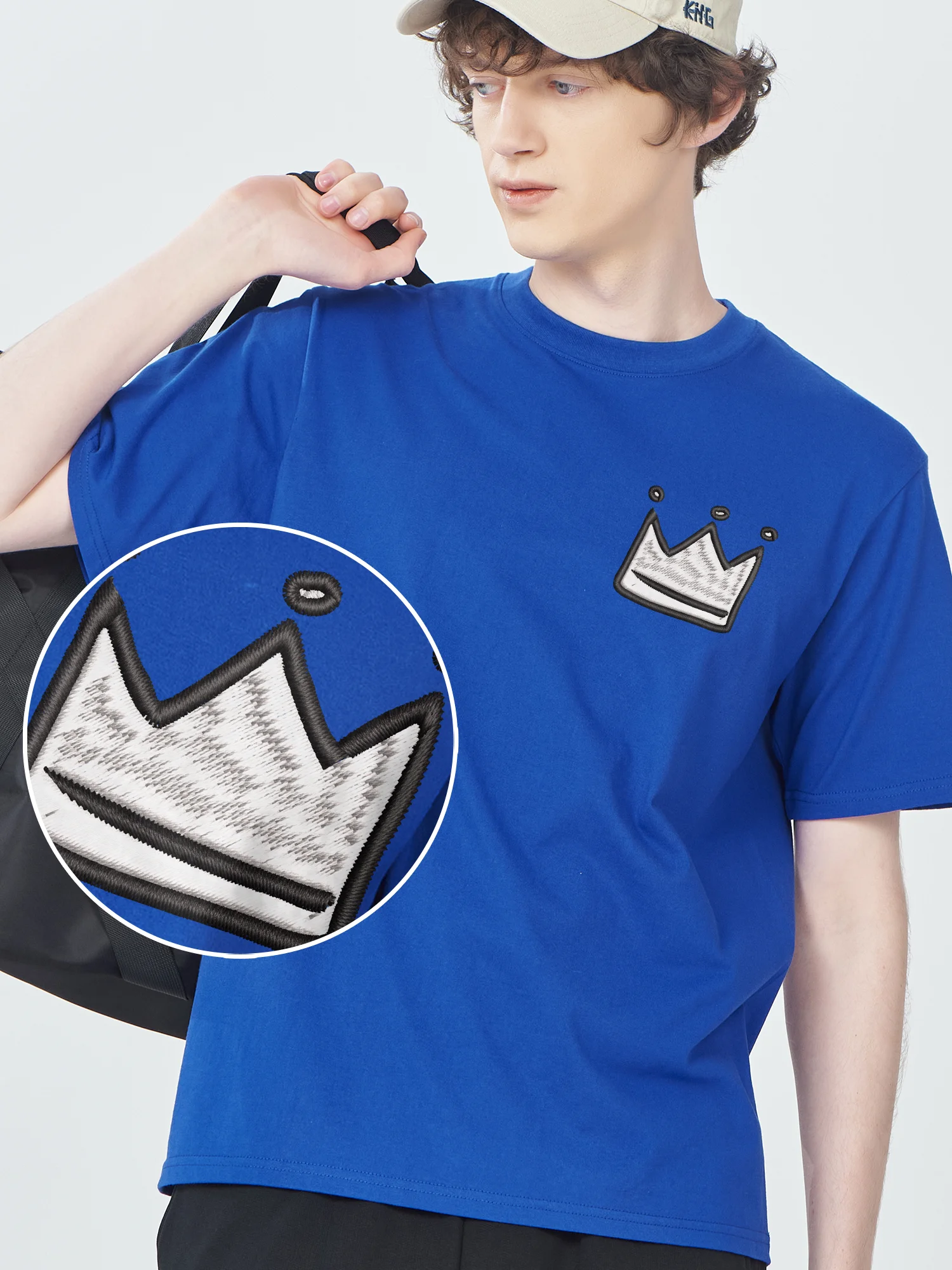 Футболка с короткими рукавами и вышивкой «Императорская корона», модный дизайн, топы, хлопковая удобная одежда для мужчин и женщин 
Футболка с короткими рукавами и вышивкой «Императорская корона», модный дизайн, топы, хлопковая удобная одежда для мужчин и женщин