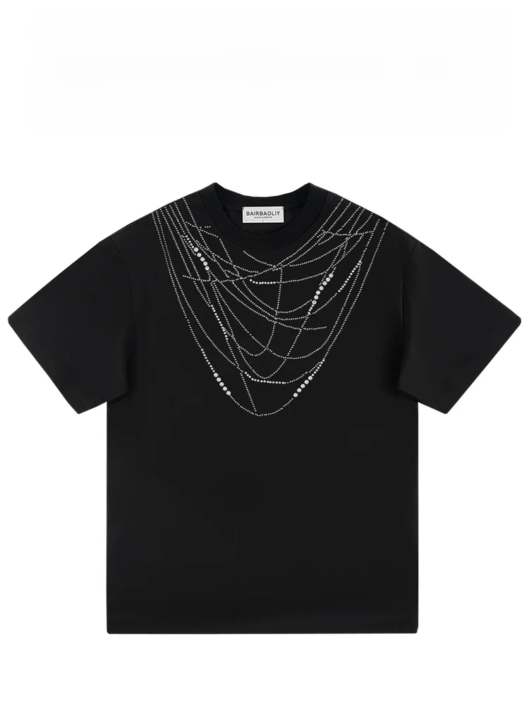 BAIRBAOLIY Men's Casual ort Sve round Ne T-irt Rhinestone Simulation Nelace Design Faionable Lightweight Summer Top
BAIRBAOLIY Men's Casual ort Sve round Ne T-irt Rhinestone Simulation Nelace Design Faionable Lightweight Summer Top