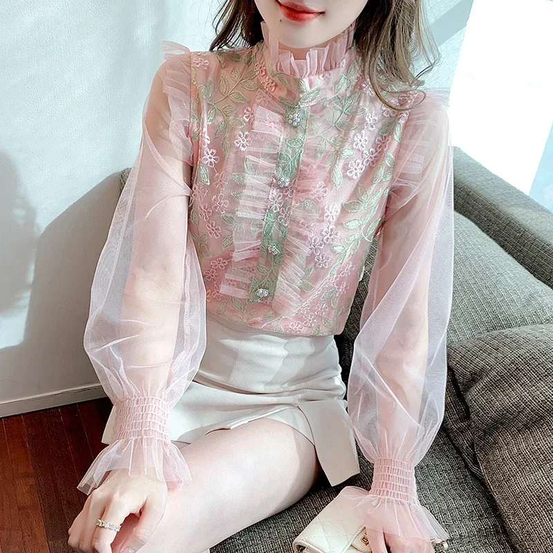 French Chiffon Blouse Women's Spring 2023 New Fashionable Foreigner Mesh Top Long Sleeve Fashionable Small Shirt
French Chiffon Blouse Women's Spring 2023 New Fashionable Foreigner Mesh Top Long Sleeve Fashionable Small Shirt
