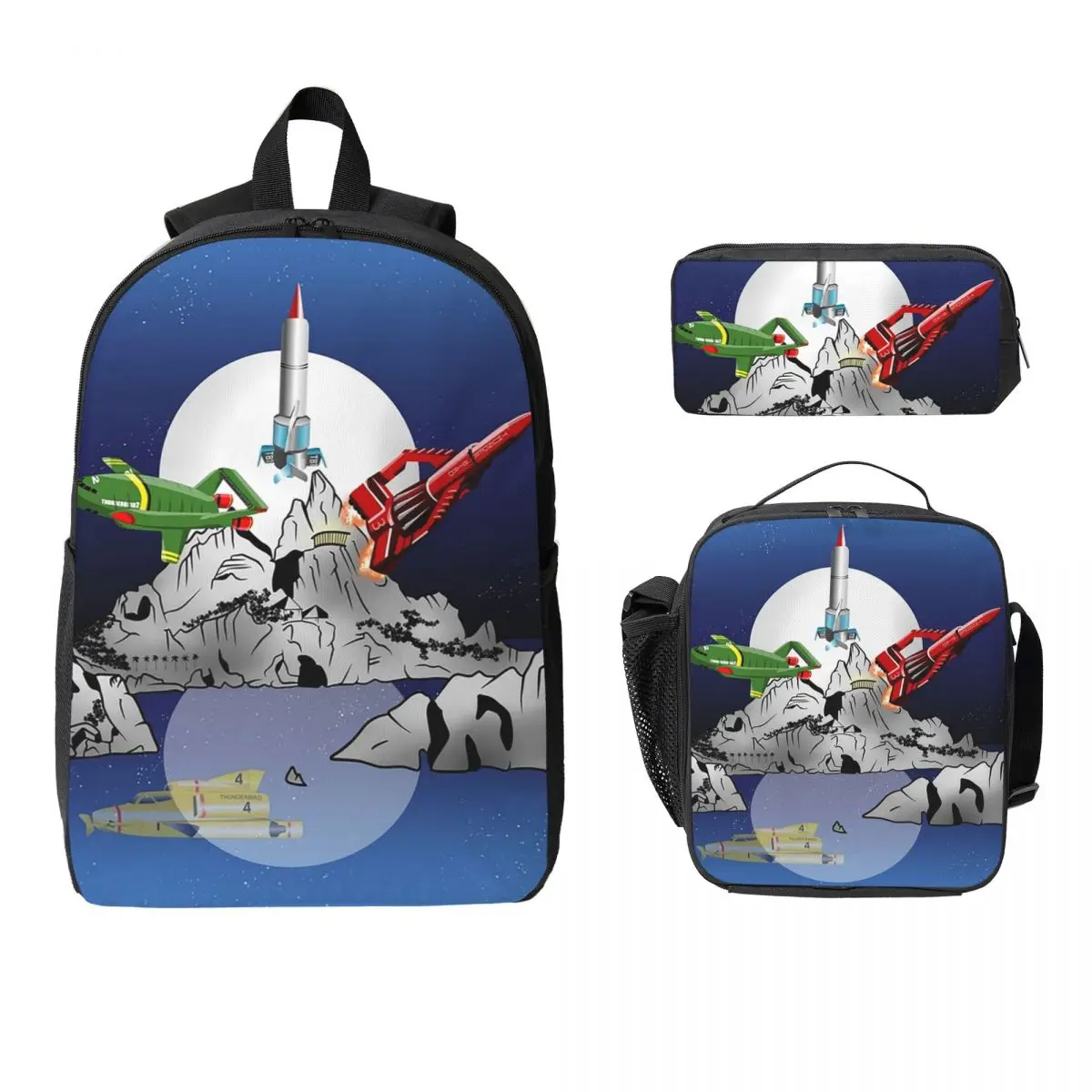 Thunderbirds Tracy Island Backpack Student BookBag School Bag Laptop Shoulder Bags 3ps Insulated Lunch Bag Pencil Case
Thunderbirds Tracy Island Backpack Student BookBag School Bag Laptop Shoulder Bags 3ps Insulated Lunch Bag Pencil Case