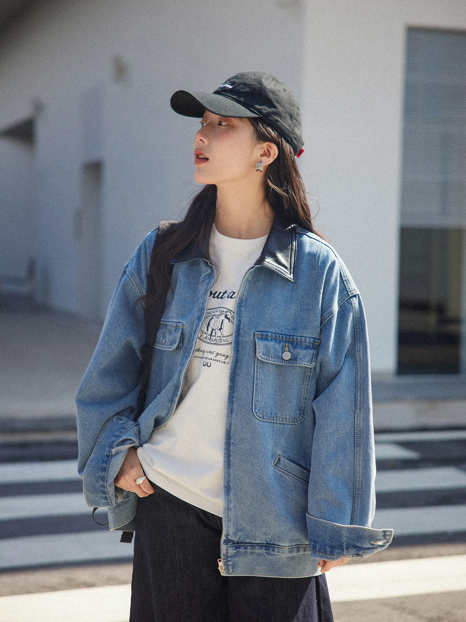 Blue Denim Casual Collar Jaet Women's Spring 2026 New Sle Korean Versatile Mixd Color Blo Top Ladies Loose Fit Zipper
Blue Denim Casual Collar Jaet Women's Spring 2026 New Sle Korean Versatile Mixd Color Blo Top Ladies Loose Fit Zipper