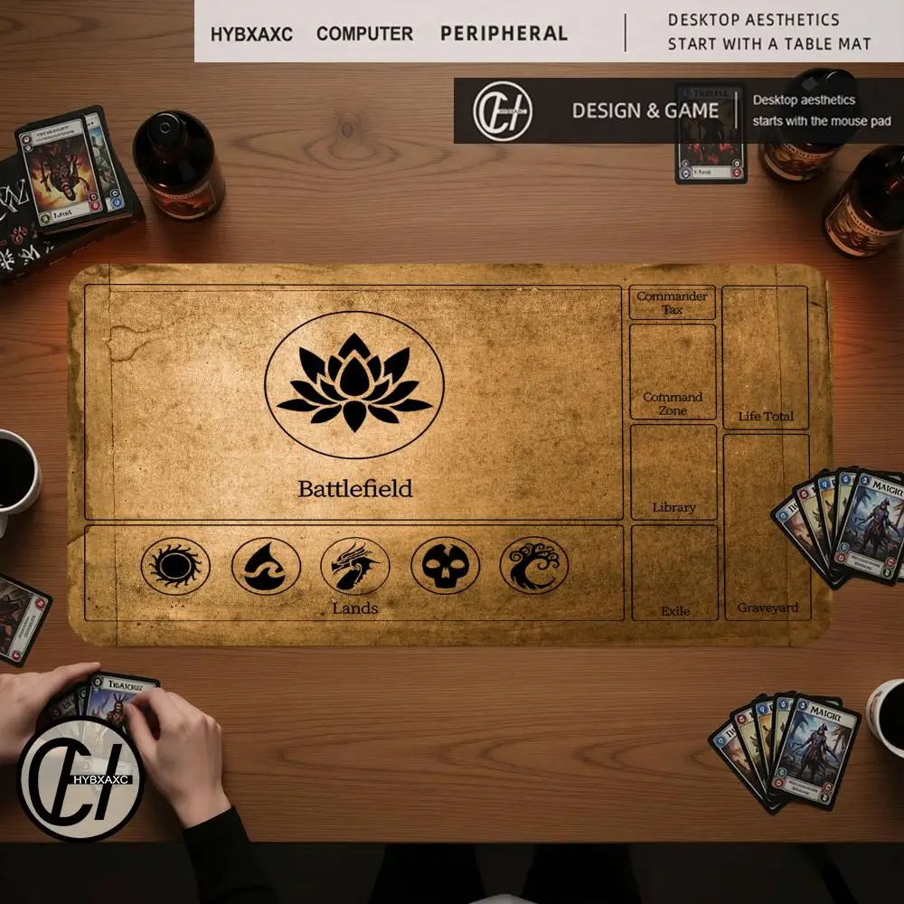 HYBXAXC Vintage MTG Playmat, Non-Slip TCG Card Game Mat, Lotus Symbol Design for Commander Format
HYBXAXC Vintage MTG Playmat, Non-Slip TCG Card Game Mat, Lotus Symbol Design for Commander Format