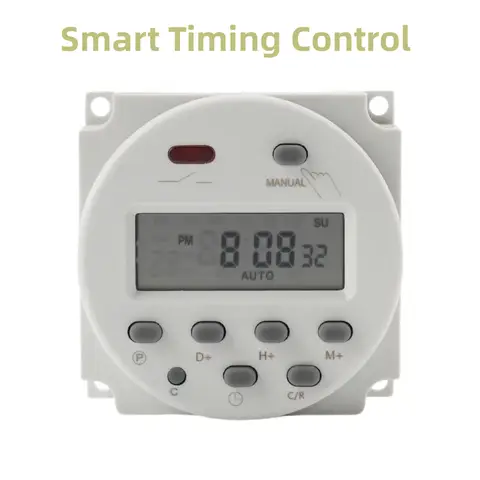 Minuteur numérique électronique programmable hebdomadaire 24 heures 12V 24V CN101A, module de contrôle de temps avec relais, compatible AC 110V 220V