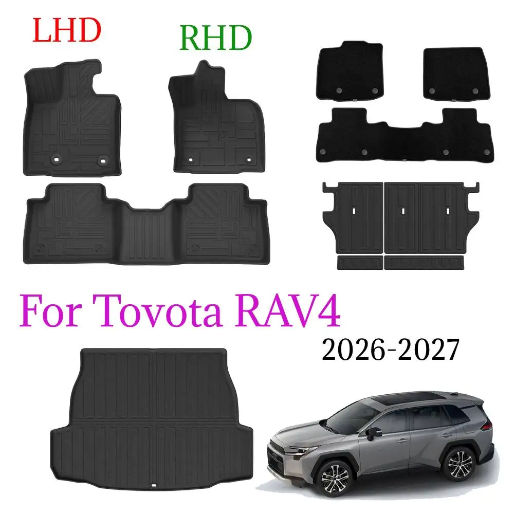 For Toyota RAV4 2026 2027 TPE Floor Mats All Weather Protection Cargo Liner Waterproof Trunk Mat Backrest Pad( LHD&RHD)
For Toyota RAV4 2026 2027 TPE Floor Mats All Weather Protection Cargo Liner Waterproof Trunk Mat Backrest Pad( LHD&RHD)