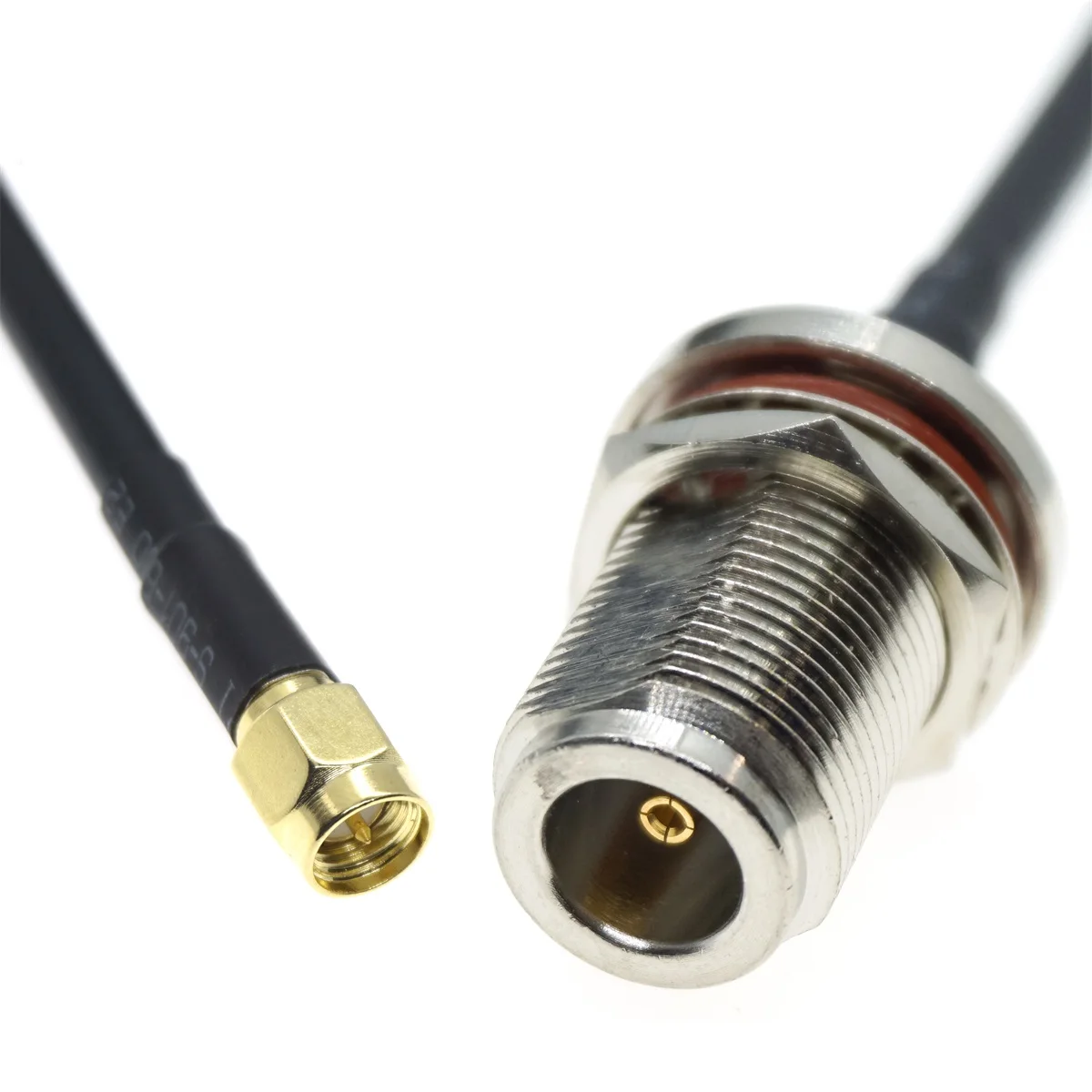 RG58 N Female Bulkhead to SMA Male Connector 50-3 RF Coaxial Coax Cable 50ohm 15/30/50cm 1/2/3M
RG58 N Female Bulkhead to SMA Male Connector 50-3 RF Coaxial Coax Cable 50ohm 15/30/50cm 1/2/3M