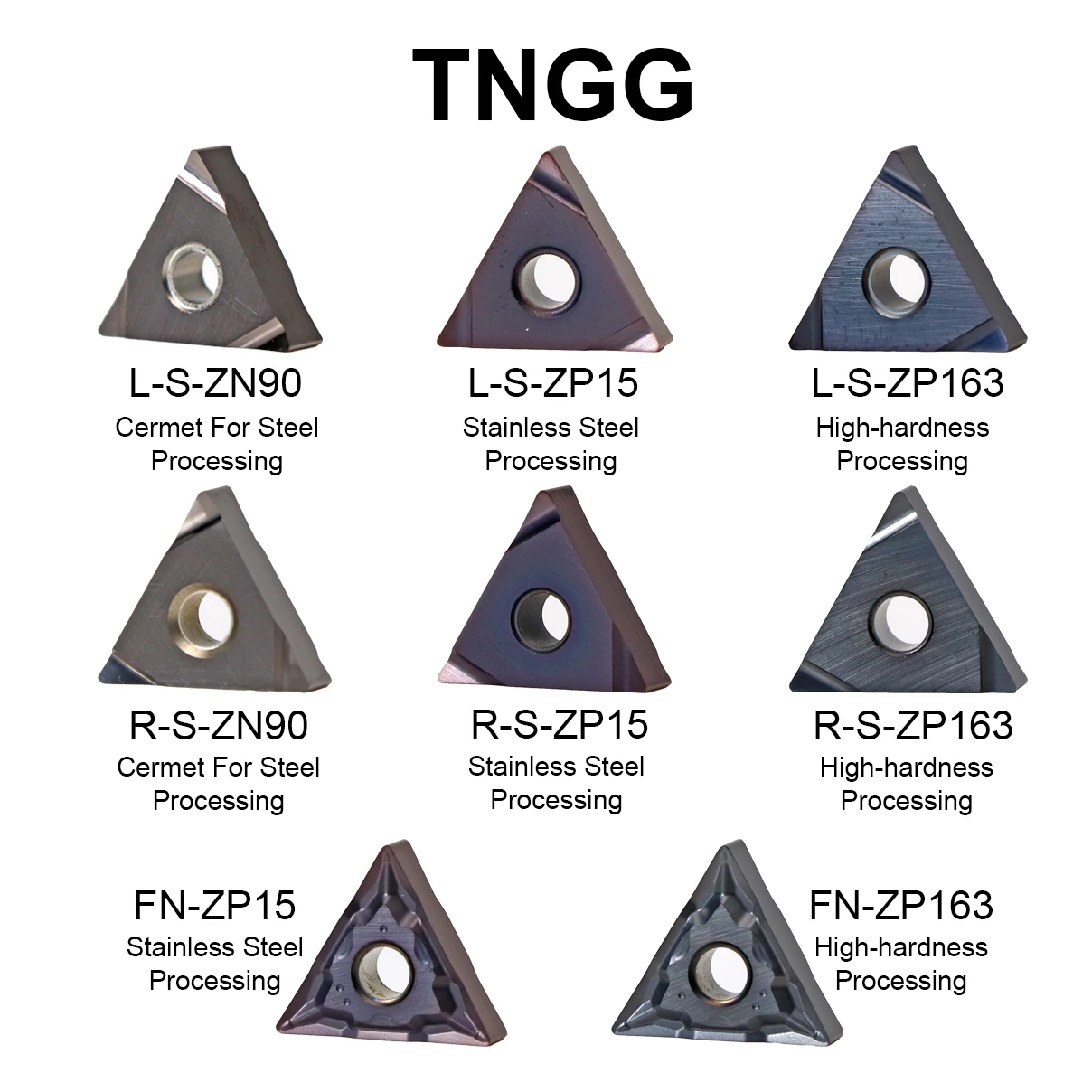 MZG 10pcs TNGG160401 TNGG160402 TNGG160404 Cermet Steel High Hardness CNC Lathe Cutter Carbide Turning Insert TNGG
MZG 10pcs TNGG160401 TNGG160402 TNGG160404 Cermet Steel High Hardness CNC Lathe Cutter Carbide Turning Insert TNGG