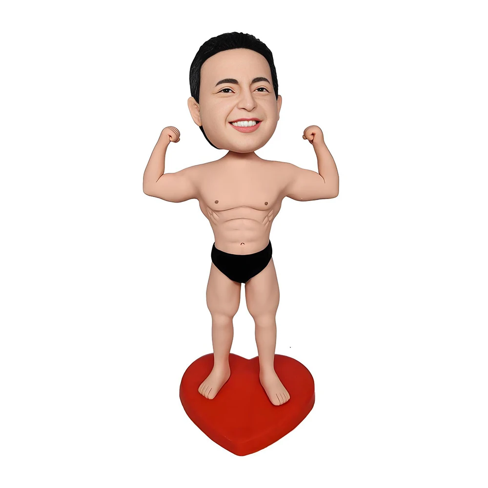 Custom Bodybuilder Bobblehead, Personalized Figure on Heart Base, Black Shorts, Based on Your Photo
Custom Bodybuilder Bobblehead, Personalized Figure on Heart Base, Black Shorts, Based on Your Photo