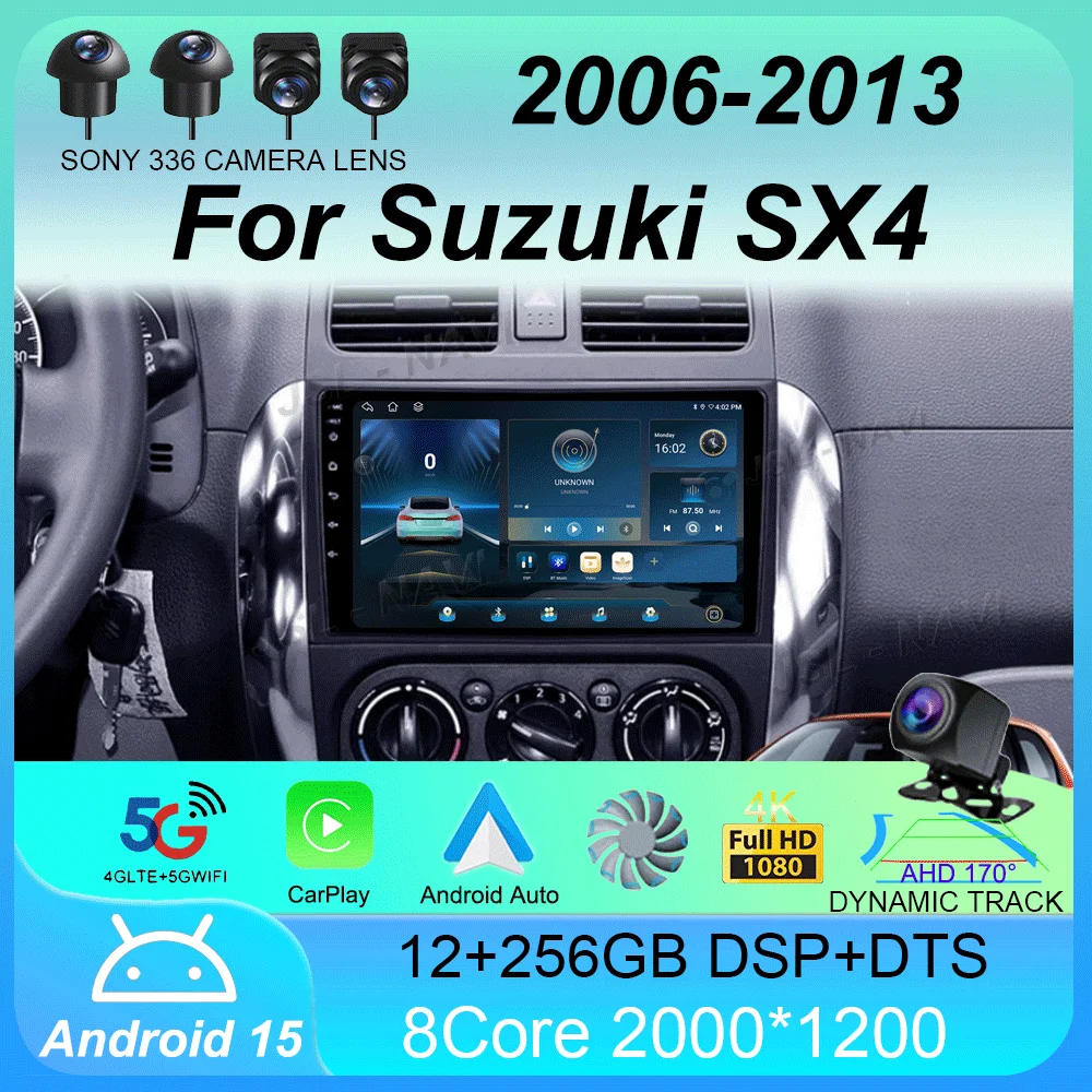 Android 15 Car Radio Carplay for Suzuki SX4 2006-2013 Fiat Sedici 2005-2014 Navigation Multimedia Video Player Audio 2din Stereo
Android 15 Car Radio Carplay for Suzuki SX4 2006-2013 Fiat Sedici 2005-2014 Navigation Multimedia Video Player Audio 2din Stereo