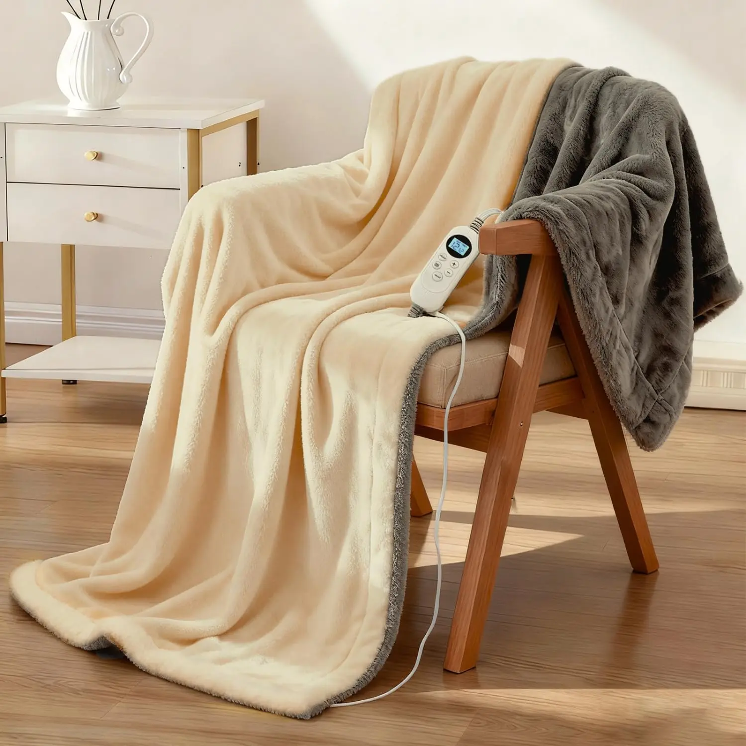 Electric Heated Throw Blanket 50x60" Fast Heating 12 Levels Timer Auto Shut-Off Machine Washable Soft Flannel
Electric Heated Throw Blanket 50x60" Fast Heating 12 Levels Timer Auto Shut-Off Machine Washable Soft Flannel