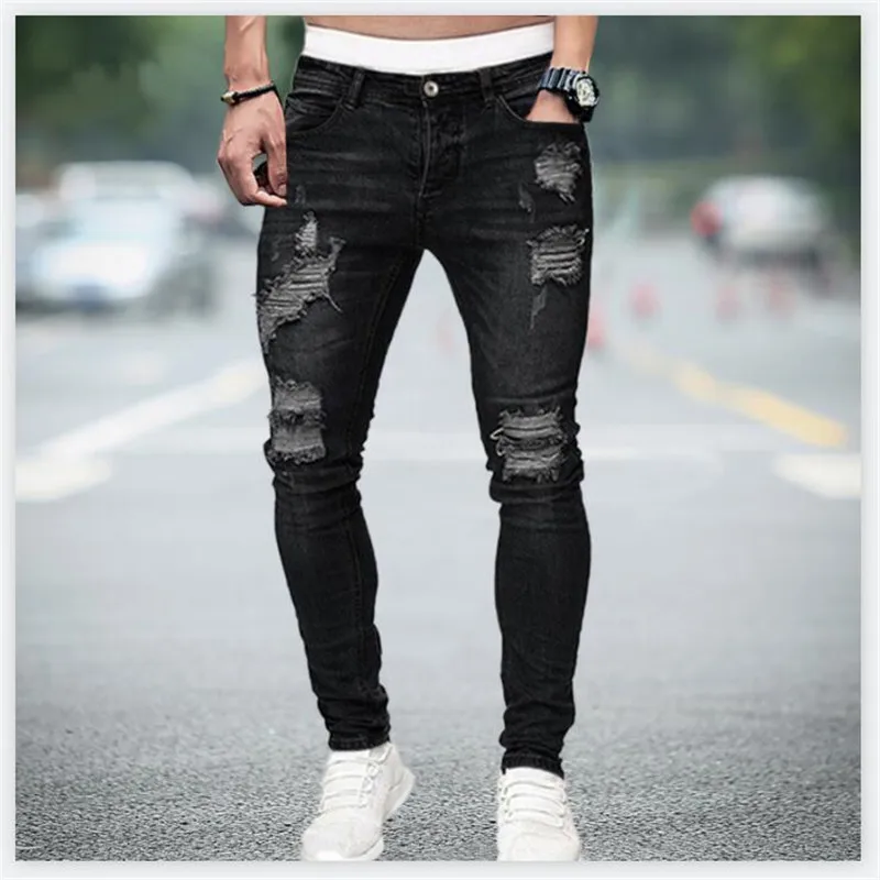 Jeans Men Ripped Skinny Jeans Blue Pencil Pants Motorcycle Party Casual Trousers Street Clothing 2023 Fashion Denim Jogger Pants
Jeans Men Ripped Skinny Jeans Blue Pencil Pants Motorcycle Party Casual Trousers Street Clothing 2023 Fashion Denim Jogger Pants