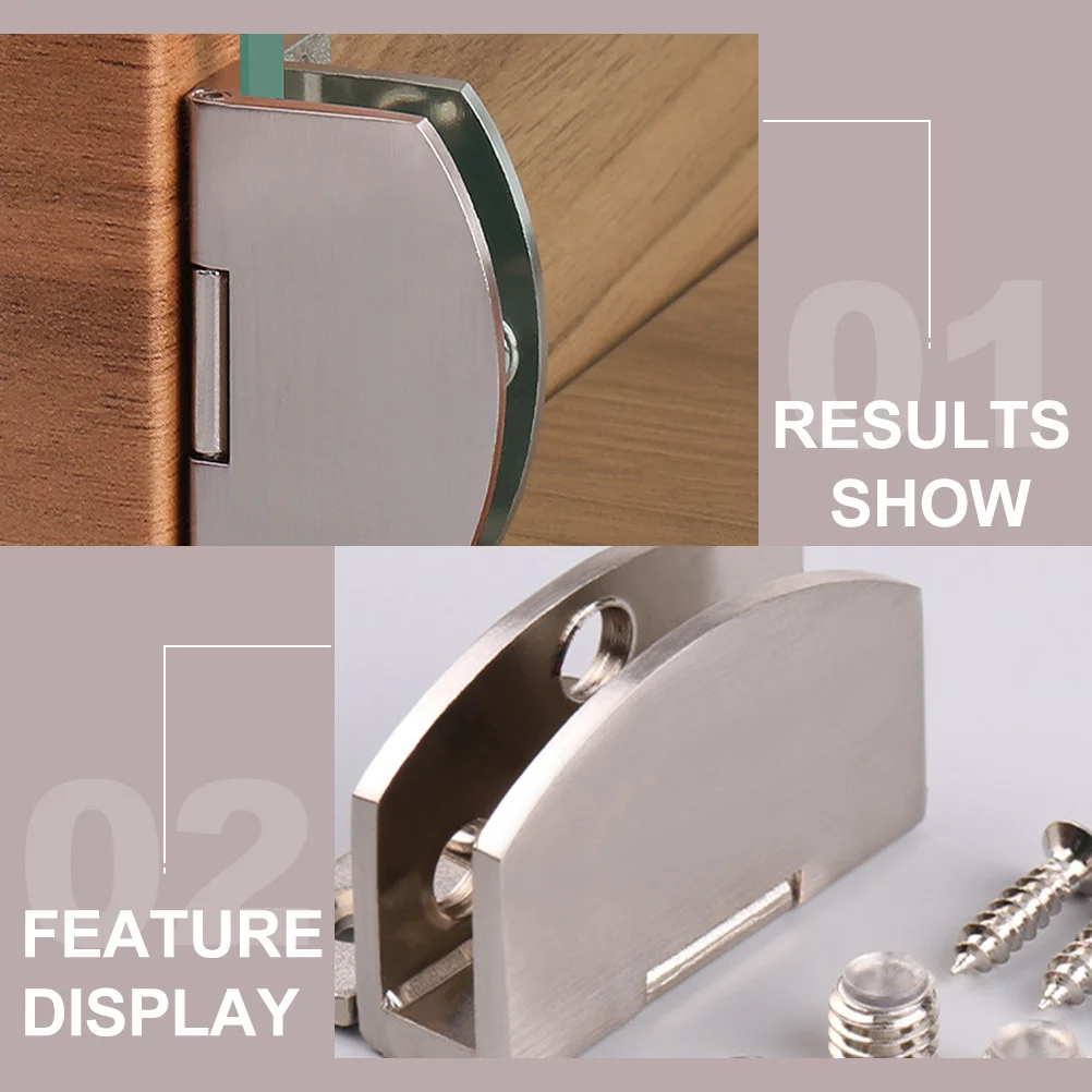 2Pcs Non-Perforated Glass Hinge Strong Zinc Alloy Cabinet Hinge for Display Wine Cooler Door Dustproof Secure Closure Hardware
2Pcs Non-Perforated Glass Hinge Strong Zinc Alloy Cabinet Hinge for Display Wine Cooler Door Dustproof Secure Closure Hardware