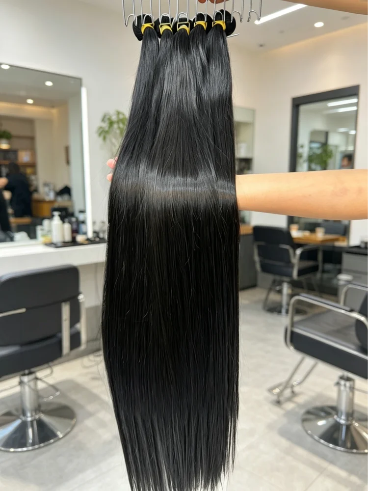 Unprocessed Virgin Remy Human Hair Bundles 12A Grade Natural Black Bone Straight 32 34 Inch Long Hair 3 4 Bundles Hair Extension