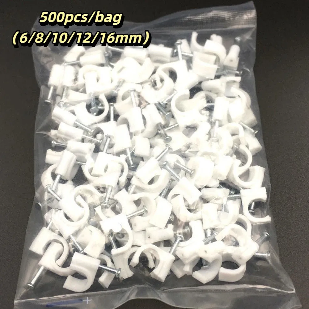 500pcs/bag Steel Nail Steel Nail Wire Clips Round Design Wall Mounted Portable Wall Mount Cord Clamp Sturdy Material
500pcs/bag Steel Nail Steel Nail Wire Clips Round Design Wall Mounted Portable Wall Mount Cord Clamp Sturdy Material