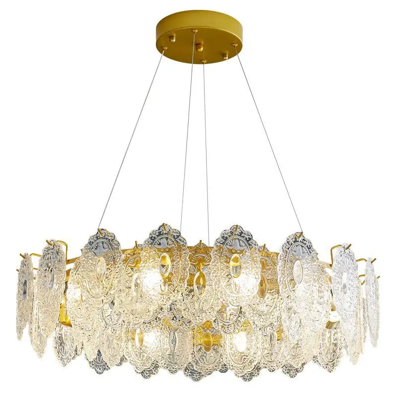 Modern Glass Chandelier for Living Room Bedroom French Style Ceiling Light Metal Pendant Lamp
Modern Glass Chandelier for Living Room Bedroom French Style Ceiling Light Metal Pendant Lamp