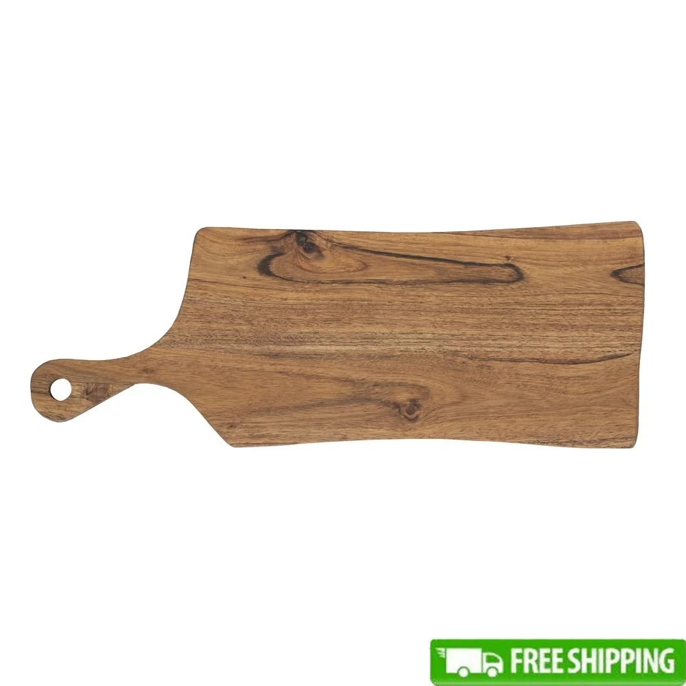 Rustic Acacia Live Edge Cutting Board Reversible Non-Slip Kitchen Charcuterie Cheese Serving Tray Durable Natural Wood 20.6x7.5
Rustic Acacia Live Edge Cutting Board Reversible Non-Slip Kitchen Charcuterie Cheese Serving Tray Durable Natural Wood 20.6x7.5