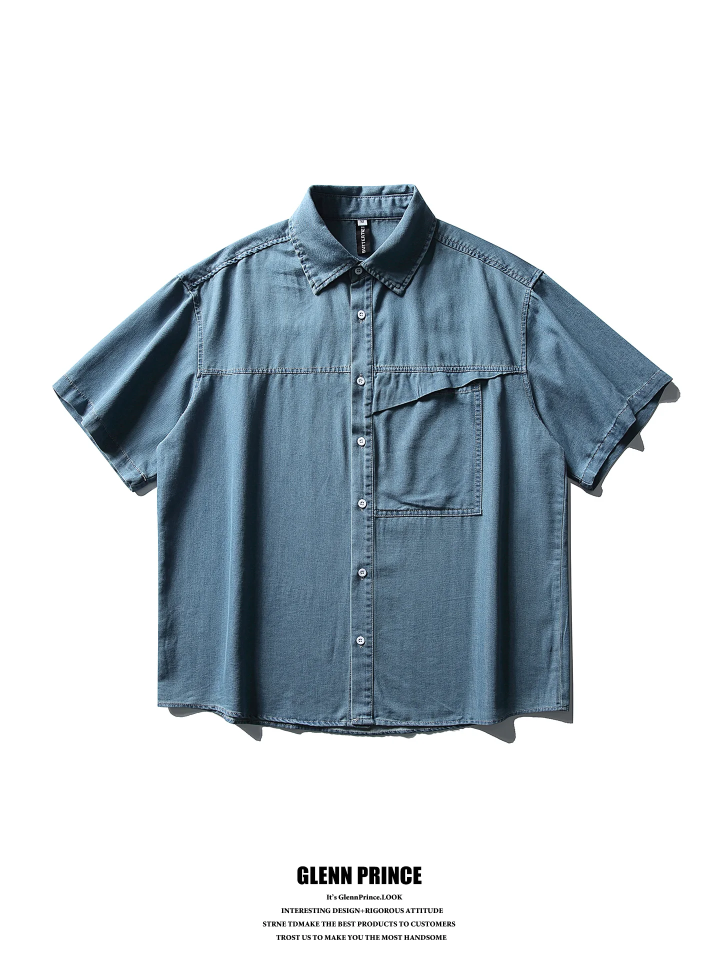 GPstudio Vintage Washed Short Sleeve Denim Shirt Men's Summer Thin Casual Workwear Shirt Youth Trend Loose Fit Cotton Blend
GPstudio Vintage Washed Short Sleeve Denim Shirt Men's Summer Thin Casual Workwear Shirt Youth Trend Loose Fit Cotton Blend