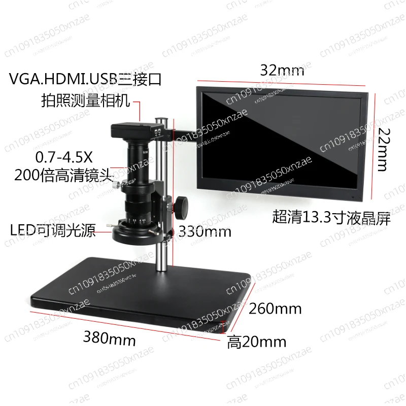 Размер измерения электронного микроскопа HDMI, камера высокого разрешения, CCD-камера, видео 30-миллионный зум-объектив
Размер измерения электронного микроскопа HDMI, камера высокого разрешения, CCD-камера, видео 30-миллионный зум-объектив