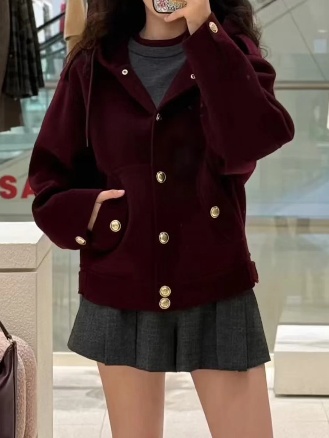 Double-Faced Woolen Coat for Women Casual Style Drawstring Hooded Versatile Autumn Winter Fashion Short Outerwear
Double-Faced Woolen Coat for Women Casual Style Drawstring Hooded Versatile Autumn Winter Fashion Short Outerwear