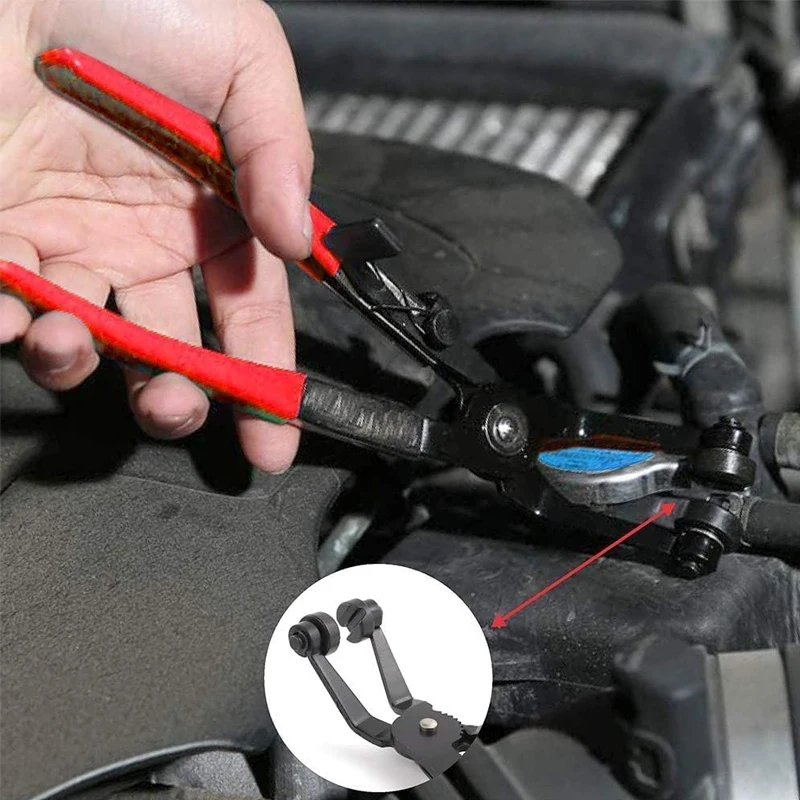 Hose Clamp Plier Repair Tool with Swivel Flat Band for Removal and Installation of Ring-Type or Flat-band Hose Clamps in Car
Hose Clamp Plier Repair Tool with Swivel Flat Band for Removal and Installation of Ring-Type or Flat-band Hose Clamps in Car