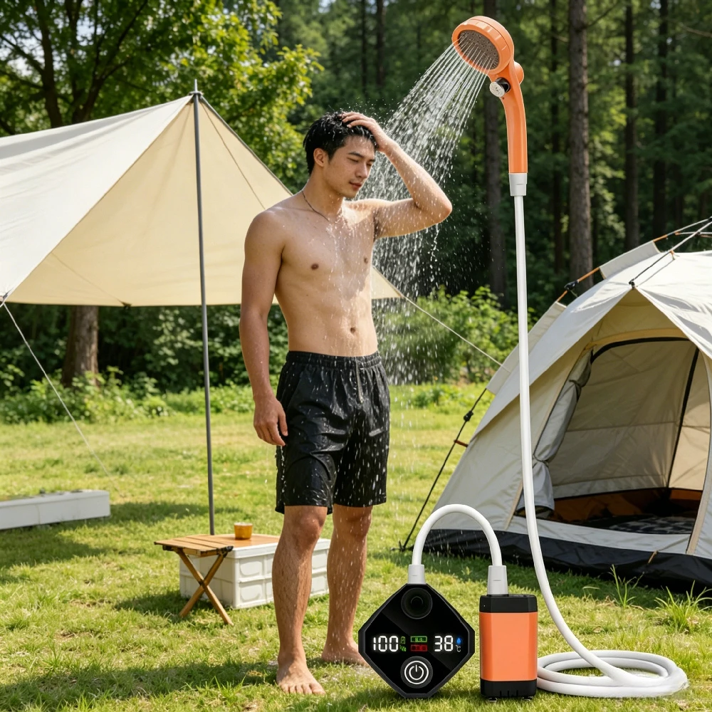 Rechargeable Wireless Shower Head Built in Electric Water Pump Portable Sprayer for Travel Dormitory Camping Outdoor Bath Use
Rechargeable Wireless Shower Head Built in Electric Water Pump Portable Sprayer for Travel Dormitory Camping Outdoor Bath Use