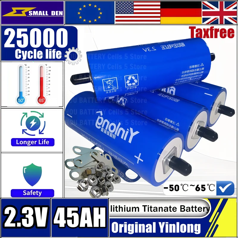 100% оригинал Yinlong 66160K 2,3 В 45 Ач LTO литий-титанатный аккумулятор 10C разряд DIY 12 В 24 В автомобильная аудиосистема SOLAR SYSTEM без налога
100% оригинал Yinlong 66160K 2,3 В 45 Ач LTO литий-титанатный аккумулятор 10C разряд DIY 12 В 24 В автомобильная аудиосистема SOLAR SYSTEM без налога