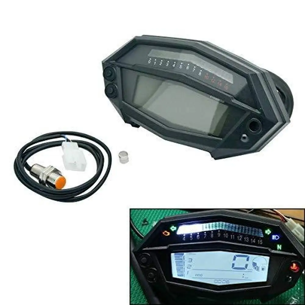 Universal Motorcycle LED Digital Speedometer Odometer Oil Gauge Tachometer For Kawasaki Z1000 Motorcycle Meter Instrument
Universal Motorcycle LED Digital Speedometer Odometer Oil Gauge Tachometer For Kawasaki Z1000 Motorcycle Meter Instrument