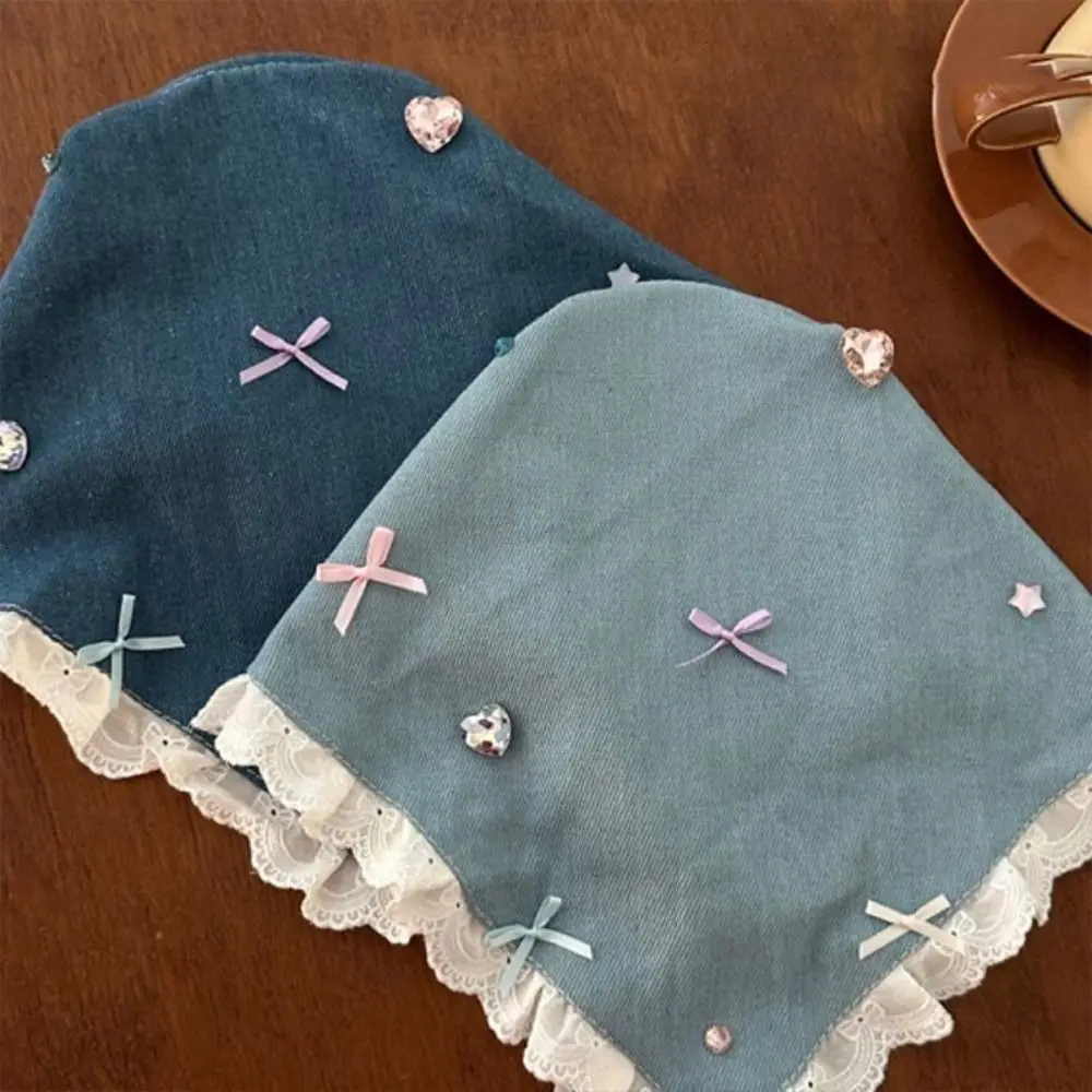 Cute Korean Denim Triangle Headscarf Crystal Bowknot Lace Hair Band French Polka Dot Women Hair Scarf Children
Cute Korean Denim Triangle Headscarf Crystal Bowknot Lace Hair Band French Polka Dot Women Hair Scarf Children