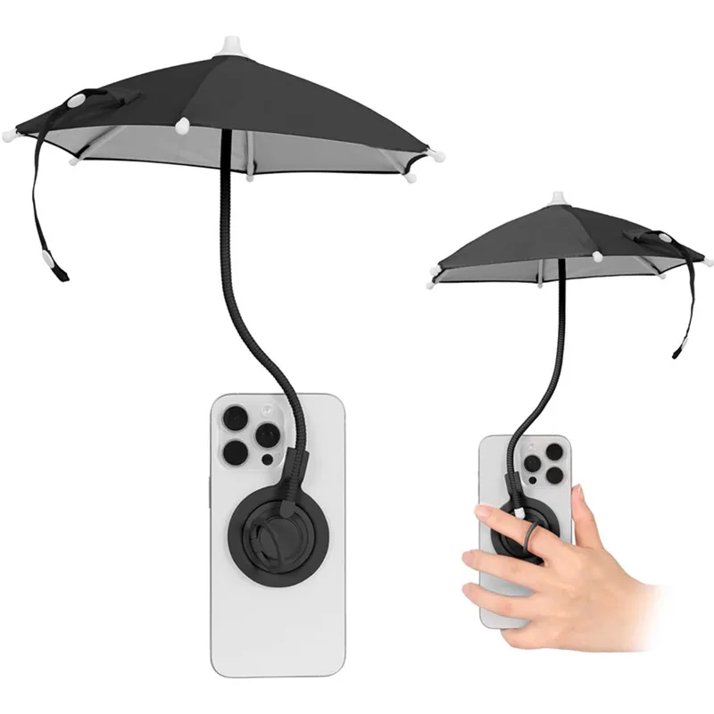 Магнитный зонт для телефона от солнца, гибкий регулируемый универсальный кольцевой держатель для Magsafe IPhone, Samsung, уличная подставка для телефона
Магнитный зонт для телефона от солнца, гибкий регулируемый универсальный кольцевой держатель для Magsafe IPhone, Samsung, уличная подставка для телефона