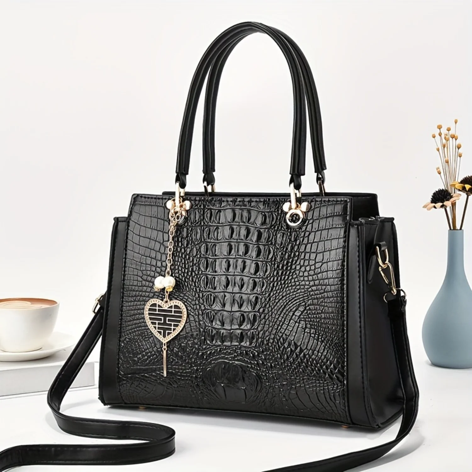 Crocodile Pattern Tote Bag, Luxury Top Handle Satchel Purse, Fashion Crossbody Bag For Women
Crocodile Pattern Tote Bag, Luxury Top Handle Satchel Purse, Fashion Crossbody Bag For Women