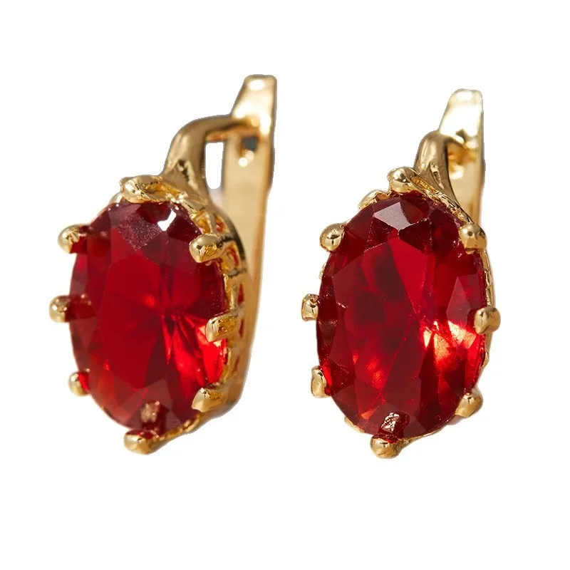 Imported new gorgeous temperament red zircon earrings for women, noble and sweet flower ear buckles, clothing accessories
Imported new gorgeous temperament red zircon earrings for women, noble and sweet flower ear buckles, clothing accessories