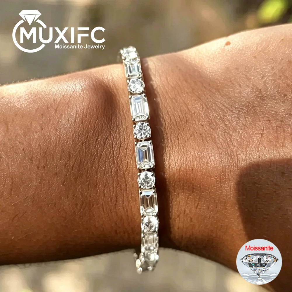 Round & Emerald Cut All Moissanite Tennis Bracelet S925 Silver 18k Gold Plated D Color Lab Diamond Bracelet Wedding Jewelry Gift
Round & Emerald Cut All Moissanite Tennis Bracelet S925 Silver 18k Gold Plated D Color Lab Diamond Bracelet Wedding Jewelry Gift