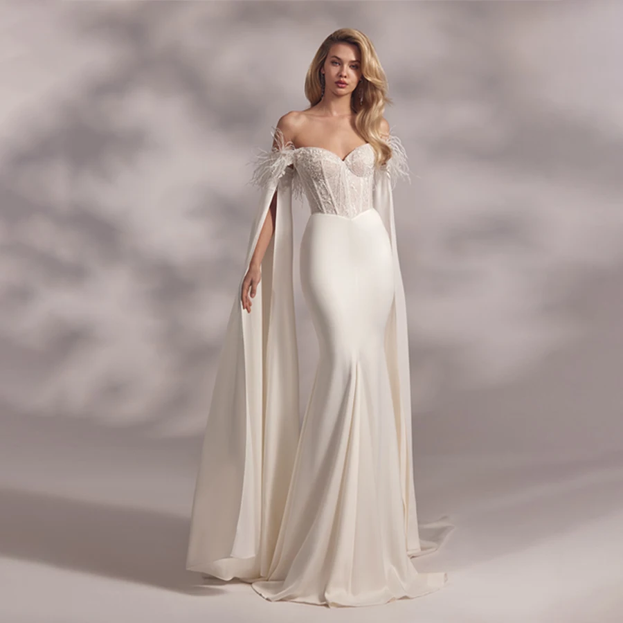 Customized Made Sweetheart Lace For Top And Satin Skirt Sleeveless Wedding Dress Removable Cap Backless Lace Up Evening gowns
Customized Made Sweetheart Lace For Top And Satin Skirt Sleeveless Wedding Dress Removable Cap Backless Lace Up Evening gowns