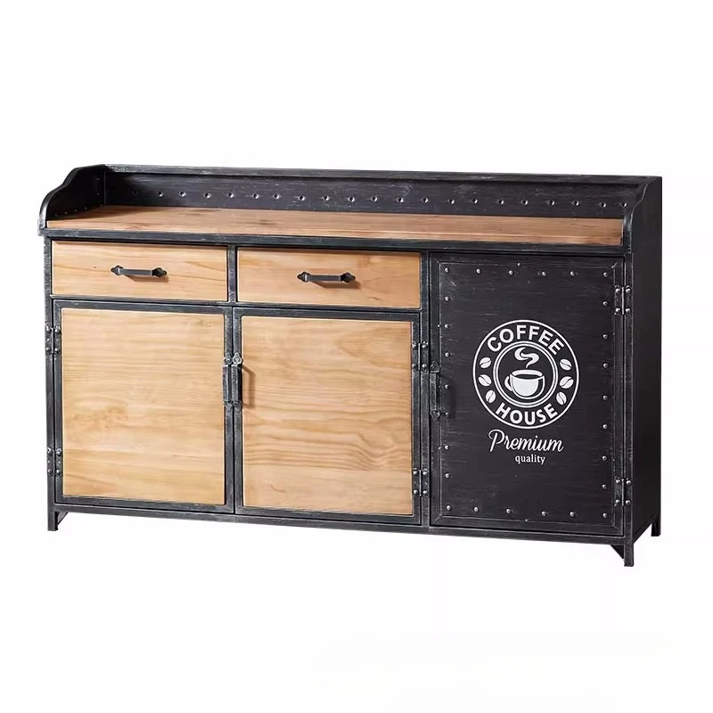 Solid wood wrought iron tea table American retro bar industrial style dining side cabinet
Solid wood wrought iron tea table American retro bar industrial style dining side cabinet