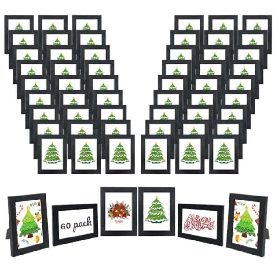 Set of 60 Picture Frame Bulk Photo Frames Wall Mounting Simple Photo Frames Multi Picture Frames for Wall or Tabletop, 4X6 Inch
Set of 60 Picture Frame Bulk Photo Frames Wall Mounting Simple Photo Frames Multi Picture Frames for Wall or Tabletop, 4X6 Inch