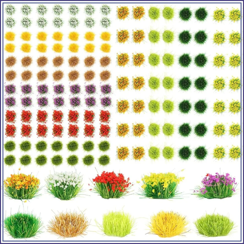 140Pcs DIY Miniature Colorful Flower Clusters Self-Adhesive Static Grass Tufts for Model Scenery Railroad Dioramas
140Pcs DIY Miniature Colorful Flower Clusters Self-Adhesive Static Grass Tufts for Model Scenery Railroad Dioramas