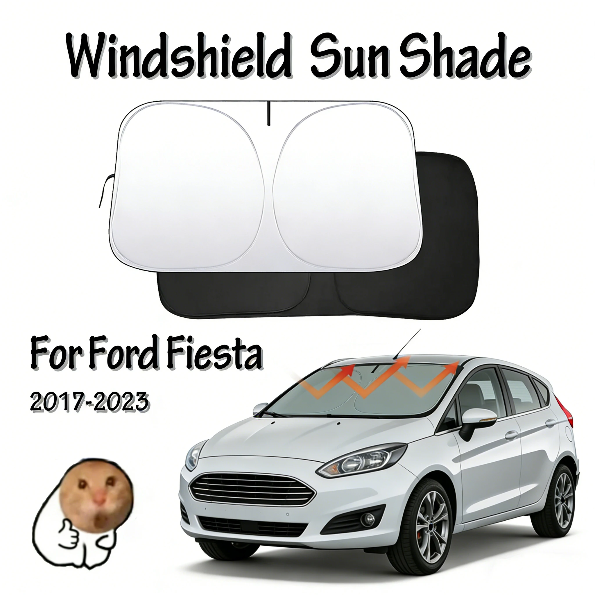 Windshield Sun Shade For Ford Fiesta 2017-2022 2023 Window Shade Sun Visor Cover Foldable Blocks UV Rays Keep Your Car Cooler
Windshield Sun Shade For Ford Fiesta 2017-2022 2023 Window Shade Sun Visor Cover Foldable Blocks UV Rays Keep Your Car Cooler