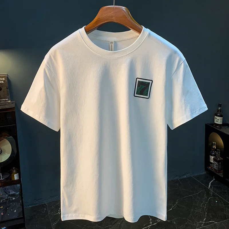High end short sleeved T-shirt men's summer loose plus size 2025 new casual elastic trend printed top
High end short sleeved T-shirt men's summer loose plus size 2025 new casual elastic trend printed top