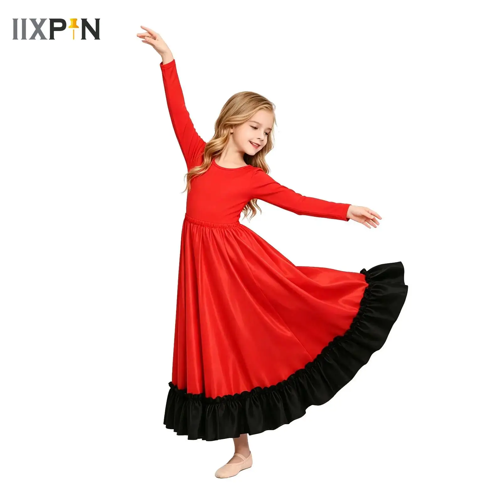 Pasodo Bray Dress Kids Girls Spanish Paso Doble Matado Skirt Flamenco Latin Dance Stage Show Costume Ruffled Hem Skirt Dancewear
Pasodo Bray Dress Kids Girls Spanish Paso Doble Matado Skirt Flamenco Latin Dance Stage Show Costume Ruffled Hem Skirt Dancewear