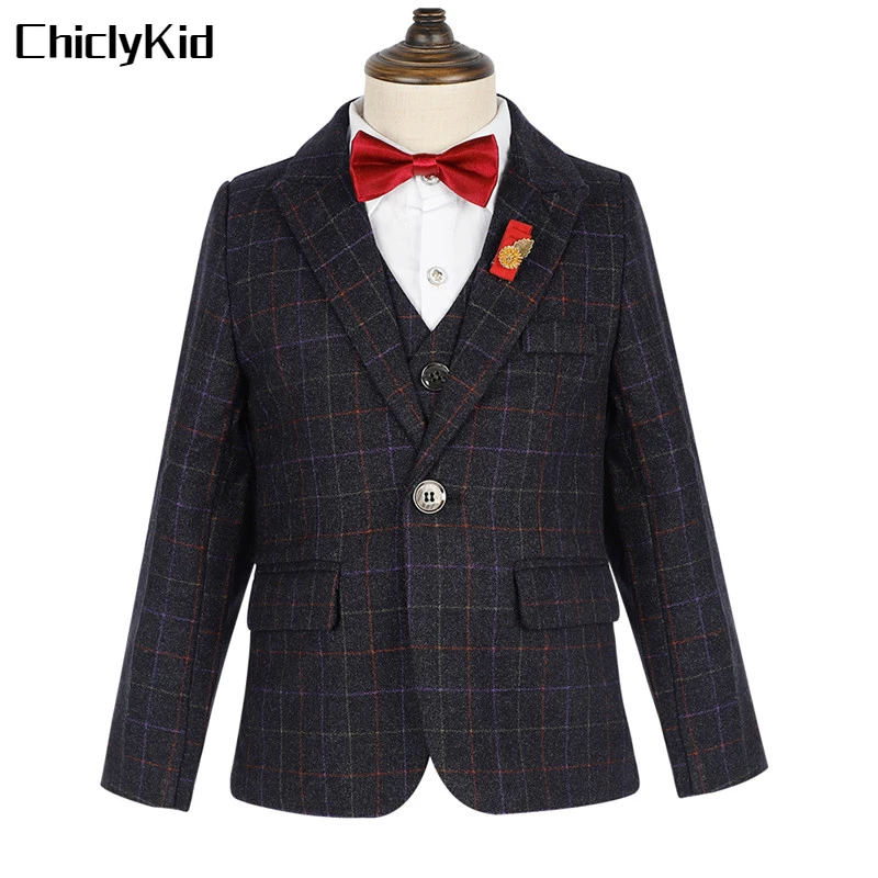 High Quality Boy Wedding Suit Kid Blazer Plaid Tuxedo Formal Dress Clothes Set Child Morning Coat Toddler School Uniform Costume
High Quality Boy Wedding Suit Kid Blazer Plaid Tuxedo Formal Dress Clothes Set Child Morning Coat Toddler School Uniform Costume