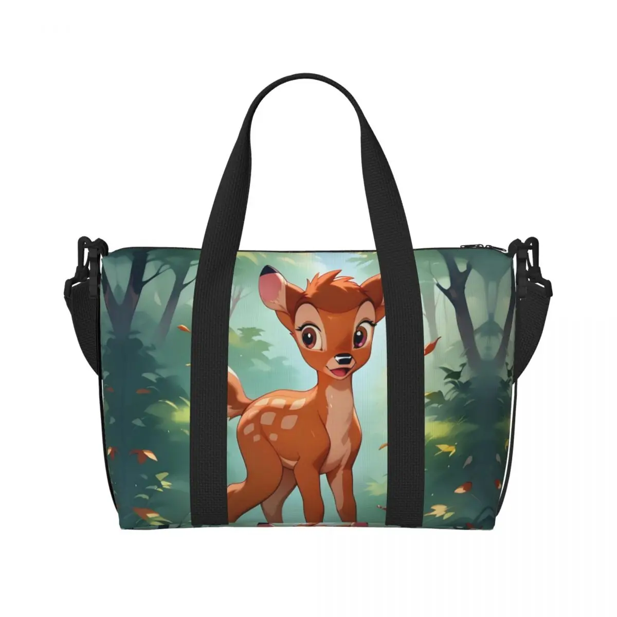 Custom Bambi Tote Bag for Women Big Capacity Classical Printing Animal Beach Gym Travel Bags
Custom Bambi Tote Bag for Women Big Capacity Classical Printing Animal Beach Gym Travel Bags