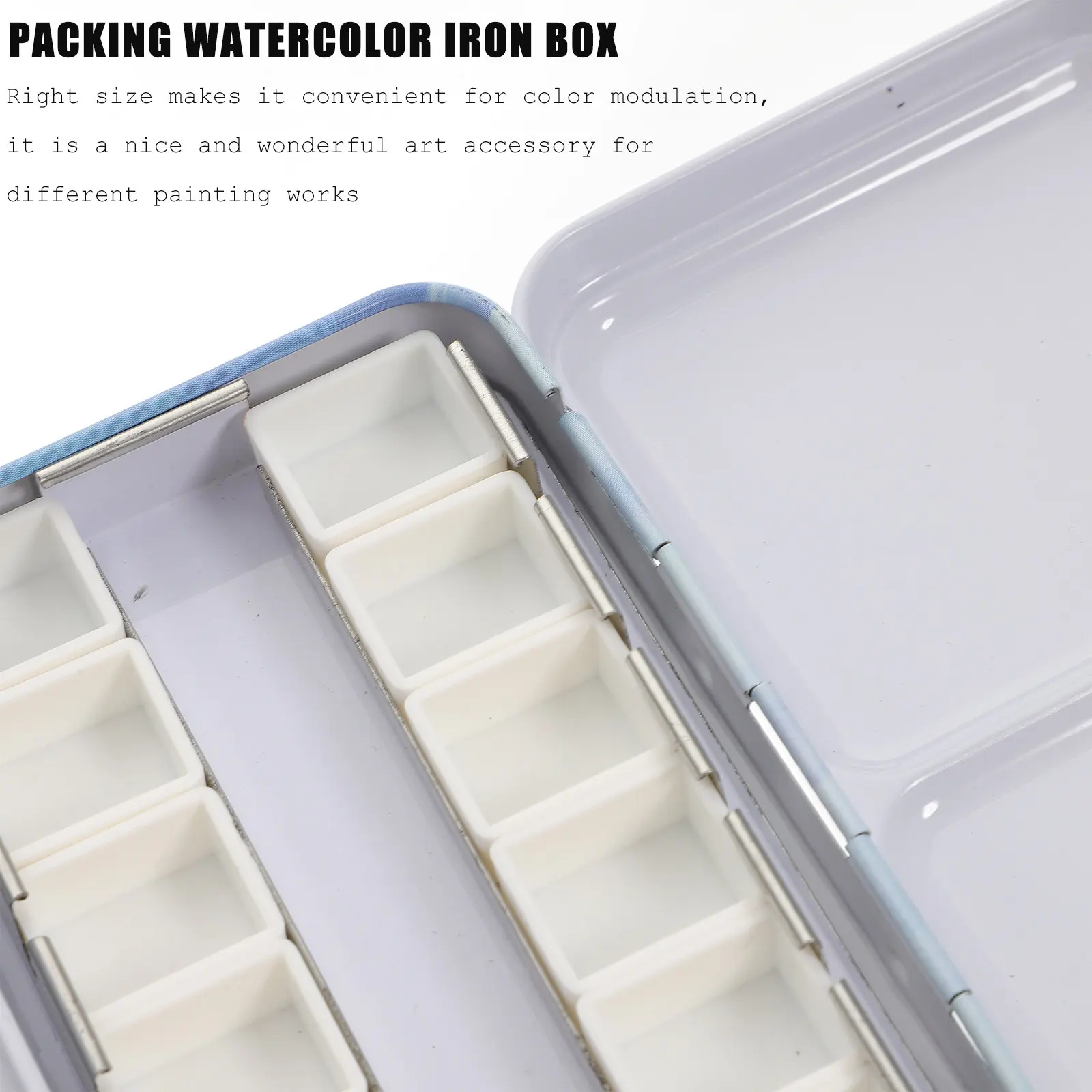 Металлическая коробка для акварели, пустая емкость для красок, портативная палитра для художников и студентов, для хранения пигментов, для смешивания цветов, для рисования
Металлическая коробка для акварели, пустая емкость для красок, портативная палитра для художников и студентов, для хранения пигментов, для смешивания цветов, для рисования