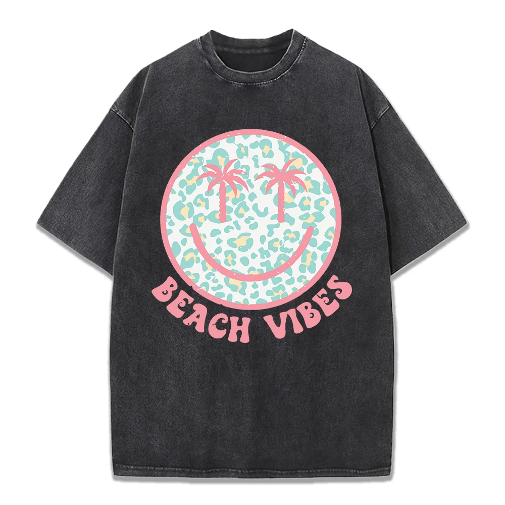 Beach Vibes Printing Washed T-Shirts Women Cotton T Shirt O-Neck Comfortable Distressed Streetwear Summer Casual Womans Clothes
Beach Vibes Printing Washed T-Shirts Women Cotton T Shirt O-Neck Comfortable Distressed Streetwear Summer Casual Womans Clothes