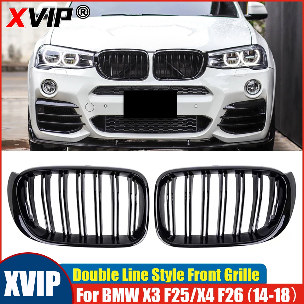 XVIP Double Line Gloss Black Front Kidney Grille Car Accessories For BMW X3 F25 X4 F26 2014-2018 Facelift Front Bumper Grille
XVIP Double Line Gloss Black Front Kidney Grille Car Accessories For BMW X3 F25 X4 F26 2014-2018 Facelift Front Bumper Grille