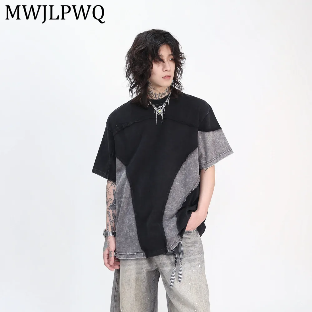 MWJLPWQ Irregular Patchwork Distressed Short-Sleeve T-Shirt For Men American-Style High Street Heavy-Duty Niche Tops Trend 14994
MWJLPWQ Irregular Patchwork Distressed Short-Sleeve T-Shirt For Men American-Style High Street Heavy-Duty Niche Tops Trend 14994
