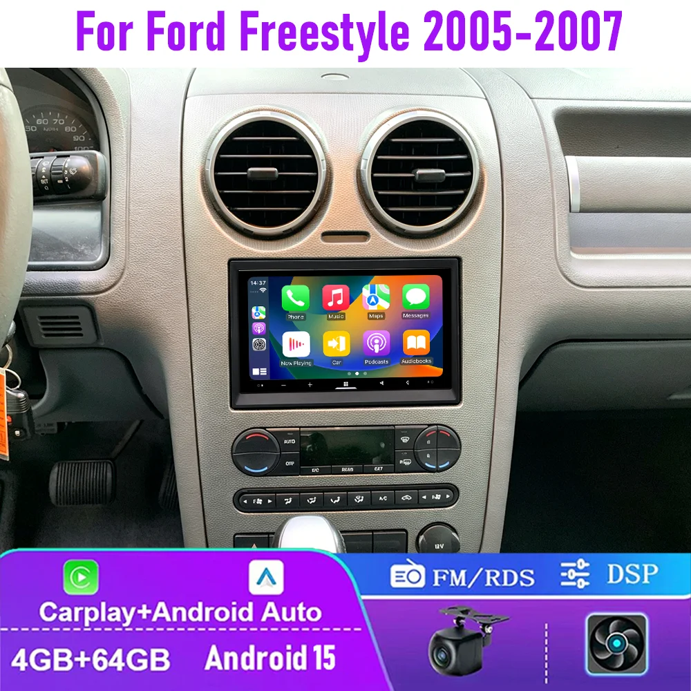 7" 4+64GB For Ford Freestyle 2005-2007 Car Radio Wireless CarPlay Android 15 Auto QLED Screen Head Unit Canbus Plug & Play
7" 4+64GB For Ford Freestyle 2005-2007 Car Radio Wireless CarPlay Android 15 Auto QLED Screen Head Unit Canbus Plug & Play
