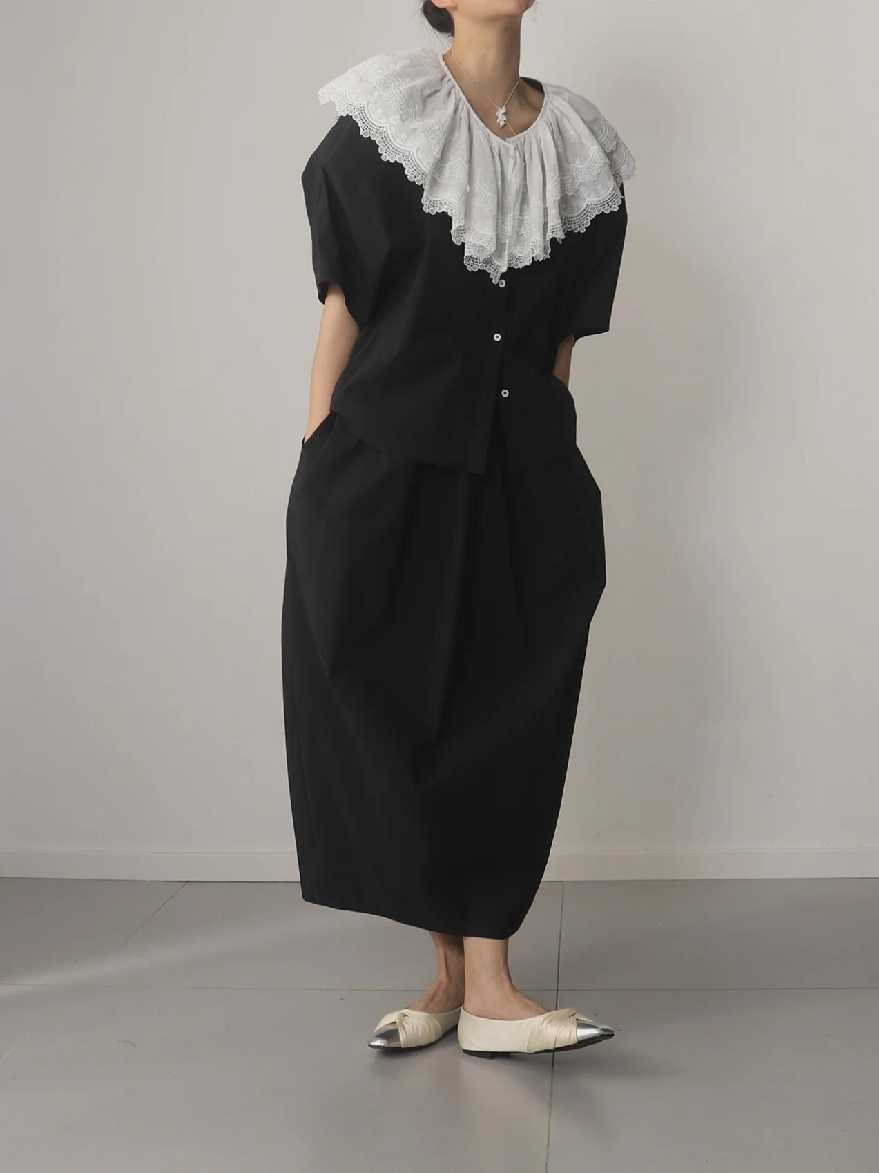 Whooos ort Sve Lace irt Loose Fit Set with Balloon Skirt Cotton Polyester Spandex Blend Summer 2025 Collection
Whooos ort Sve Lace irt Loose Fit Set with Balloon Skirt Cotton Polyester Spandex Blend Summer 2025 Collection