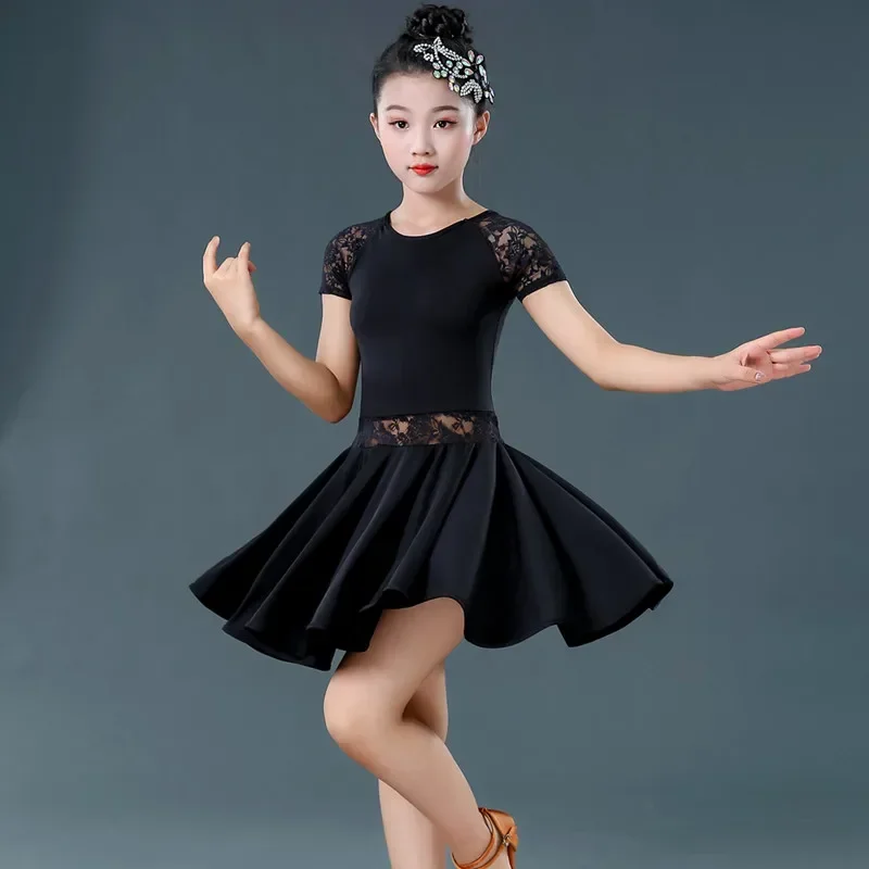 Children Latin Dance Dress Ballroom Baby Girl Tutu Lace Black Red Design Stage Clothing Kids Salsa Samba Dance Costume 120-160CM
Children Latin Dance Dress Ballroom Baby Girl Tutu Lace Black Red Design Stage Clothing Kids Salsa Samba Dance Costume 120-160CM